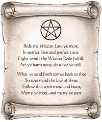 WICCA, Leyes Wicca, Ley de Tres, Ley de Retribucion, Ley de Evolucion, Rede Wicca, Wicca Consejos, REDE